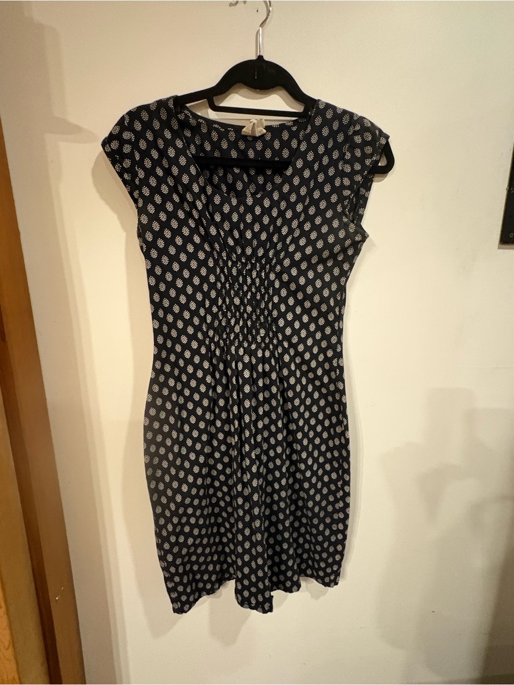 Mata Traders Black Dress with White Dot Print
